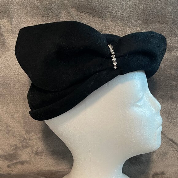 Velour vintage hat 30s  40s - Picture 1 of 7